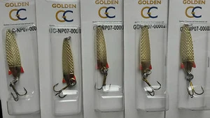 PRECIO BAJO! 5 X 4g DORADO TOBY TOBIX Tipo Salmón Lucio Señuelo Giratorio, VALOR SUPERIOR 00002 - Imagen 1 de 3