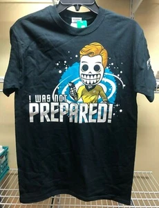 T-shirt uomo Star Trek Skele-Treks Capitano Kirk "Non ero preparato" nera taglia M - Foto 1 di 8