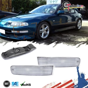For 1992-1996 Honda Prelude Chrome Bumper Lights Left Right Signal Parking Lamps - Picture 1 of 8