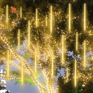 LED Meteor Shower String Lights Garden Falling Rain Light Xmas Party Decor Lamp - Picture 1 of 15