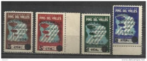 7371A--LOTE SELLOS ESPAÑA GUERRA CIVIL 1936 PINS DEL VALLES BARCELONA HABILITADO - Bild 1 von 1