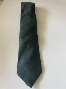 Kent & Curwen Men's Tie Green/red Polka Dot Printed Silk Necktie (2174) - Picture 1 of 4