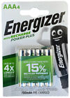Energizer AAA Rechargeable Batteries Power Plus 700 mAh