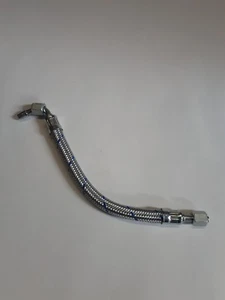 Porsche 356 Pre A Outlet Oil line Period correct Blue chrome-plated braid  - Picture 1 of 2