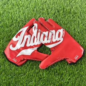 Adidas Indiana Hoosiers Red/White Script Size XL IU Team Issued Football Gloves - Picture 1 of 11