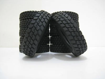 RC 4X Rubber Tires For Tamiya 1:14 Scale Tractor Truck Trailer Climbing Car Tyre - Image 1 of 4