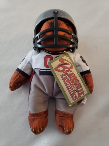 RARE - Vintage - Beansville Buddies 8" Teddy Bear Bean Bag TAMPA BAY BUCS BRADY Cover