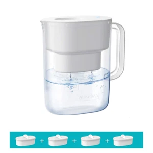Waterdrop Lucid 10-Cup Water Filter Pitcher, NSF Certified, with 4 Filter, White - Picture 1 of 6