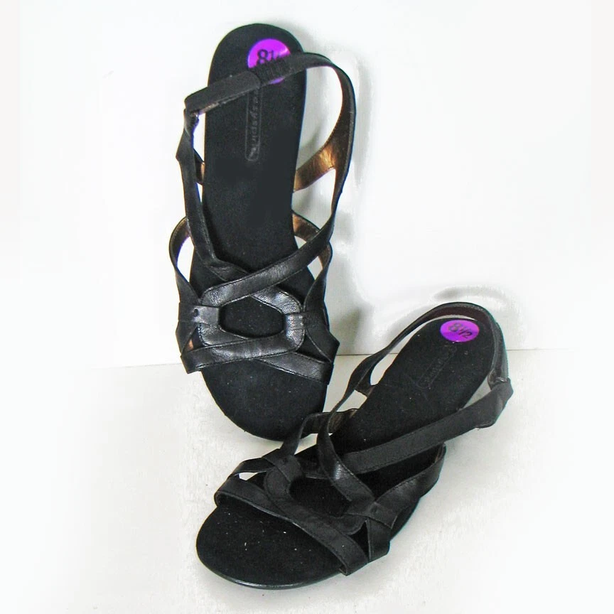 Sandalias Easy Spirit negras con correa talla: 8,5 M cuero superior, suela cómoda nuevas con etiquetas Foto 1 de 4