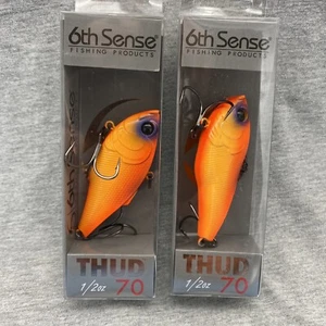 (2) 6th Sense Fishing Quake Thud 70 Jungle Rose 1/2oz Lipless Crankbait - Picture 1 of 2