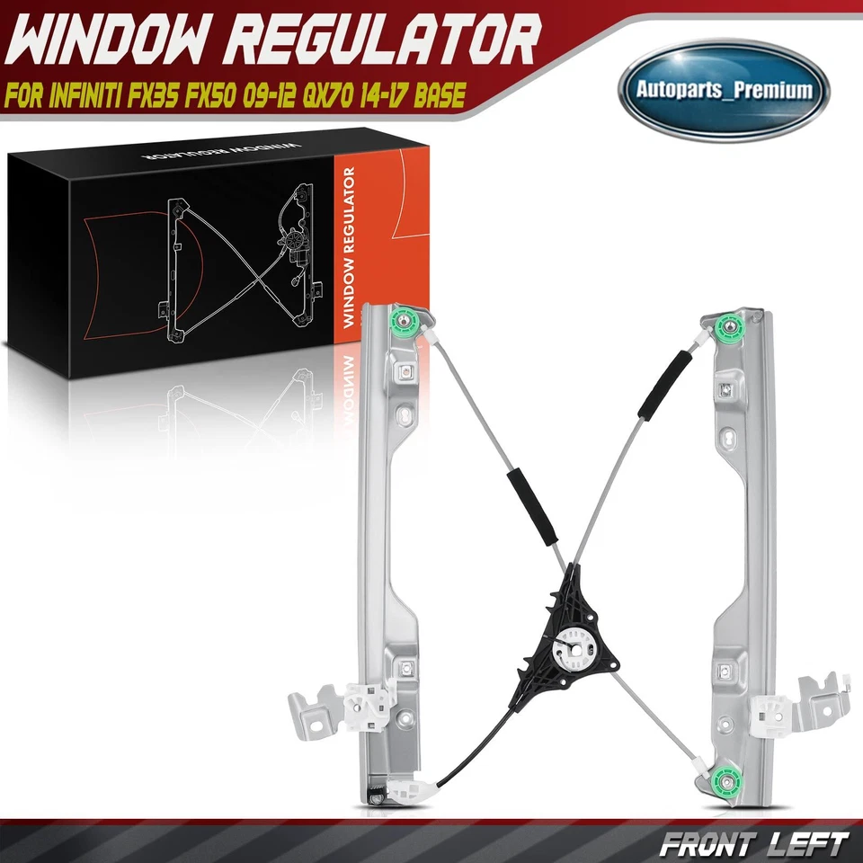 Regulador de ventana eléctrica para Infiniti FX35 FX50 09-12 QX70 14-17 base conductor delantero Foto 1 de 4