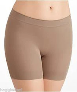 JOCKEY MICROFIBER SLIPSHORT SKIMMIES MID LENGHT TAN SMALL WOMEN SHORTS - Picture 1 of 2