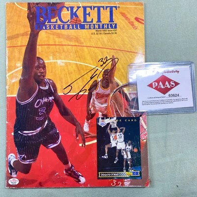Shaquille O'Neal Signed Beckett Basketball Monthly Issue #32 March 1993 PAAS COA - Image 1 of 4