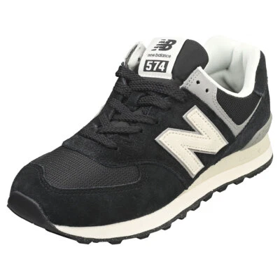 New Balance 574 Unisexo Negro Gris Zapatillas Casual - Imagen 1 de 4