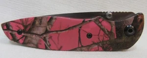 Browning Pink Camo Drop Point Linerlock Folding Pocket Knife 0250 - Picture 1 of 4