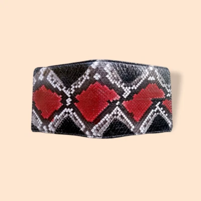 100% Genuine Snakeskin Leather Men's Bifold Wallet Multicolor - FREE SHIPPING - Image 1 of 4