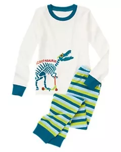 NWT Gymboree Scoot-a-saurus Dino Dinosaur Scooter Gymmies Sleep Set Boys 12 - Picture 1 of 1