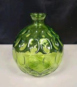 Vidros San Miguel Bulb Vase 100% Recycled Glass Handmade Spain Green - Picture 1 of 6