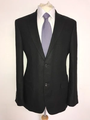 HUGO BOSS - Mens BLACK 100% LINEN SUIT - 40 Reg - W32 L31 - BEAUTIFUL SUIT - Image 1 of 4