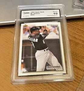 1992 Upper Deck Bo Jackson #555 Chicago White Sox MLB Baseball GMA GEM MINT 10 - Picture 1 of 2