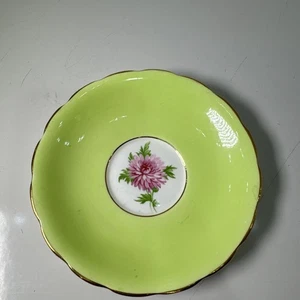 Vintage Adderley Fine Bone China Untertasse Rosa Blumenmuster Goldrand - Bild 1 von 3