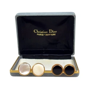 VTG Walter E Hayward W.E.H 14kt GF & Another pair Cufflinks + Christian Dior Box - Picture 1 of 8