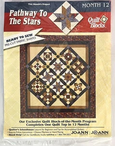 Bloques de edredón Joann Fabric Pathway To The Stars mes 12 estrella ascendente con kit de tela - Imagen 1 de 3