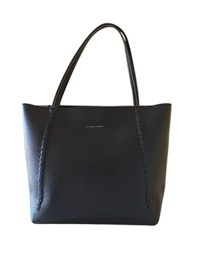 Etienne Aigner Stella Large Black Leather Shoulder Tote HandBag - Image 1 of 4