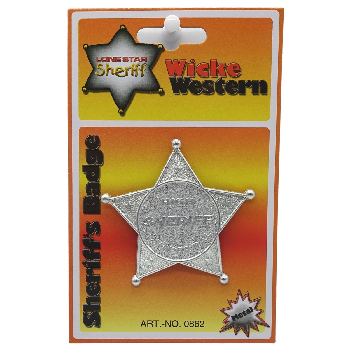 WIDMANN Sheriffstern – Authentisches Abzeichen Aus Metall – Für Kostüm, Karneval & Spiele