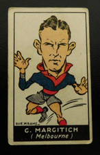 1933 Carreras Standard Cigarette Card Football Series #52 G Margitich Melbourne