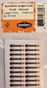 Sintético "Gallo de la Selva" Pequeño 17 mm para Serpentinas, Moscas del Salmón - Imagen 1 de 5