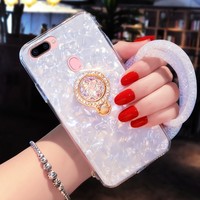 For Samsung Note 20 S20+ Cute Bling Shell Case Cover & Lanyard & Ring Kickstand
