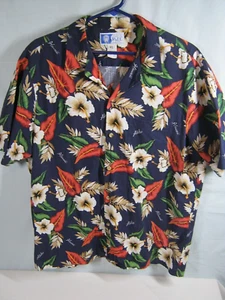 RJC Shirt Sz XL Mens Floral Cotton Short Sleeve Hawaiian Casual Beach Colorful - Picture 1 of 7
