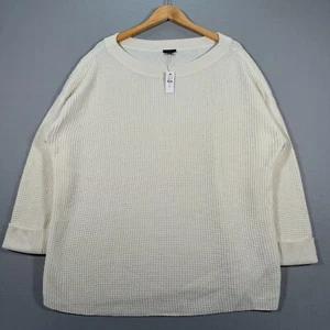 Talbots Knit Sweater Womens 2X Plus Beige Knitted Loose Outwear Casual Pullover - Picture 1 of 11