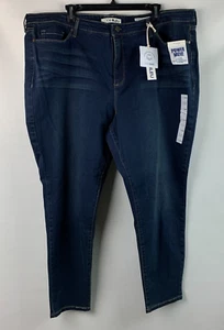 Code Bleu Jeans Soho Skinny Mid Rise Blue Zip Fly Button 5-Pockets Size 24W NEW - Picture 1 of 12