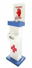 Colonna Piantana colonnina porta dispenser gel igienizzante guanti