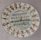 Ancienne assiette, décor chanson d'Alsace, Freut, céramique de Sarreguemines