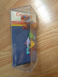 1982 Cracker Jill Metal Charms String Necklace Original Box Dog Car Fish Hat - Picture 1 of 2