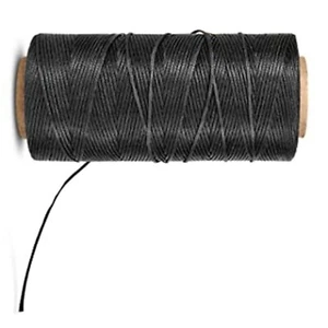 10 Metres Black Wax Cotton Cord 0.8 mm Macrame Cord, Jewellery Bracelet Necklace - Picture 1 of 1
