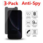 3x 9H Anti-Spy Privacy Film Tempered Glass Screen Protector For iPhone 15 11 MAX