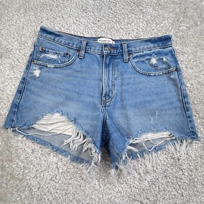 Abercrombie & Fitch The Boyfriend corto tiro medio Distress para mujer 30 Foto 1 de 4