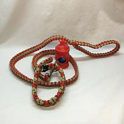 "Bolsas/soporte para cuello, correa y recogida para mascotas Paracord a juego tamaño de cuello de 12"" hechas a mano" Foto 1 de 4