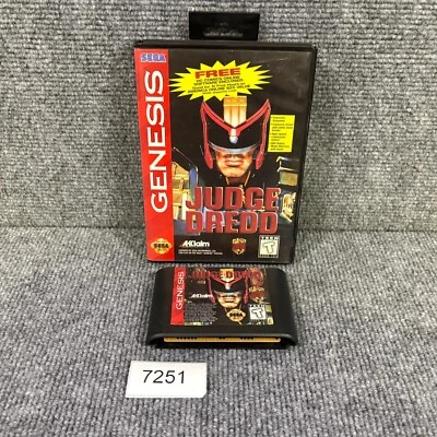Judge Dredd Sega Genesis w/ Box Artwork Tested Working VGC - Image 1 of 4