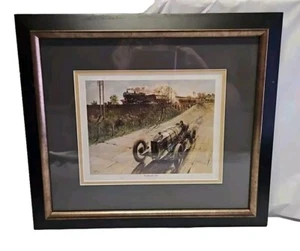 1913 BROOKLANDS PAINTING FRAME RACING AUTO 15"×17" - Picture 1 of 7