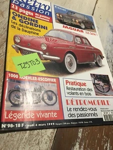 Retro Passion Rivista Auto N° 98 1999, Sirena Gordini Jaguar XJ6 Ecc. - Foto 1 di 9