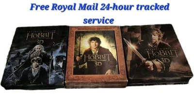 THE HOBBIT TRILOGY EXTENDED EDITION JUMBO STEELBOOK BLU RAY 3D SET 3 FILMS - Image 1 of 4