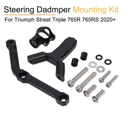 Soporte de montaje de amortiguador de dirección para Triumph Street Triple 765R 765RS 2020-ON negro Foto 1 de 4