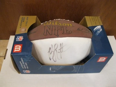 Byron Leftwich 2003 Firmado NFL Wilson Fútbol Autografiado Pase de Prensa Certificado de Autenticidad - Automático Foto 1 de 4