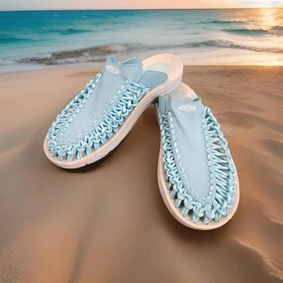 Sandalia para mujer Keen Uneek Slide Mule Brindle azul claro talla US 9,5 deslizable Foto 1 de 4
