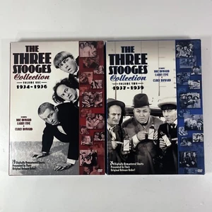 THE THREE STOOGES DVDs VOLUME 1 And 2 SlapStick Must Have 1934-39 43 Shorts - Picture 1 of 5
